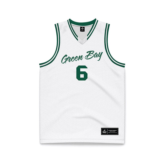 UW Green Bay - NCAA Men's Basketball : Vukasin Todorovic - White Basketball Jersey-0