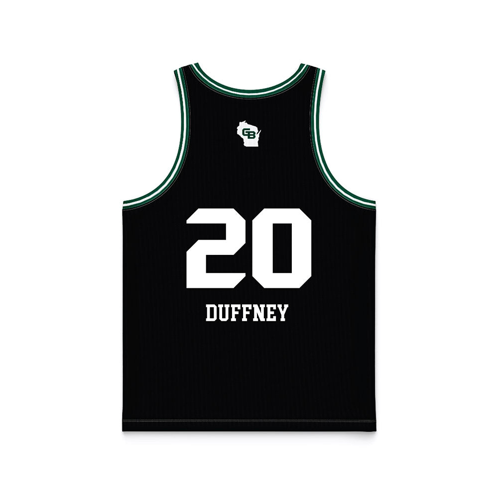 UW Green Bay - NCAA Women's Basketball : Carley Duffney - Black Basketball Jersey-1
