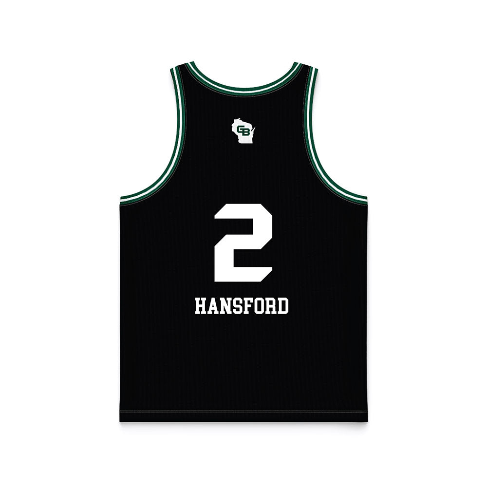 UW Green Bay - NCAA Women's Basketball : Lily Hansford - Black Basketball Jersey-1