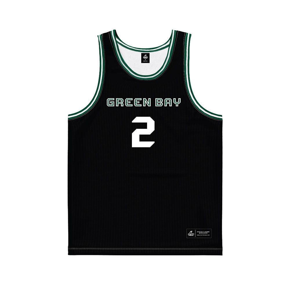 UW Green Bay - NCAA Women's Basketball : Lily Hansford - Black Basketball Jersey-0