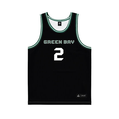 UW Green Bay - NCAA Women's Basketball : Lily Hansford - Black Basketball Jersey-0