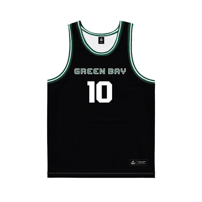 UW Green Bay - NCAA Women's Basketball : Julianna Ouimette - Black Basketball Jersey-0
