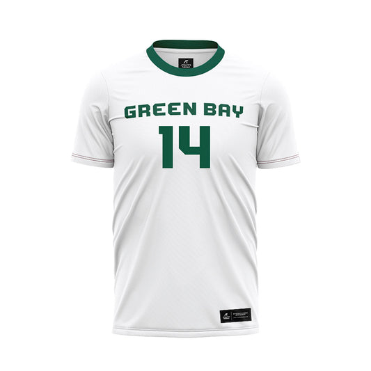 UW Green Bay - NCAA Men's Soccer : Noah Lechelt - White Soccer Jersey-0
