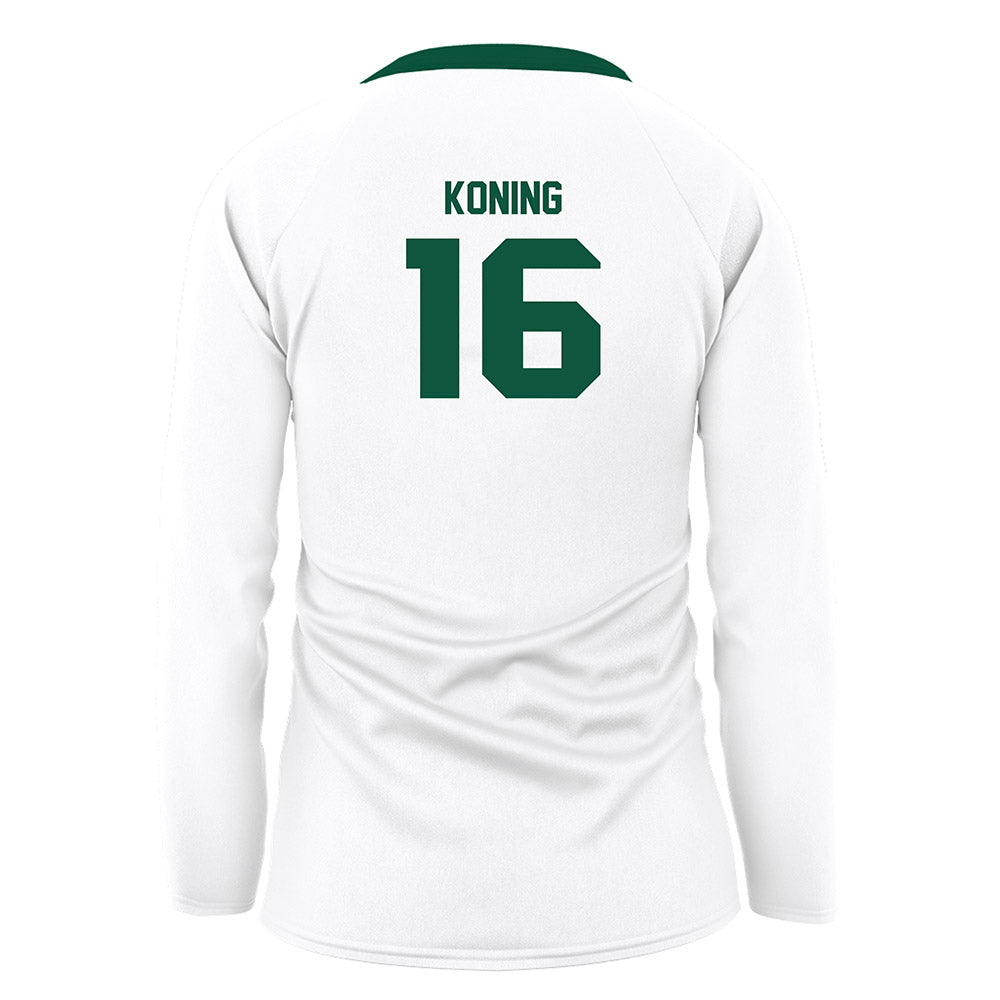 UW Green Bay - NCAA Women's Volleyball : Gillian Koning - White Volleyball Jersey-1