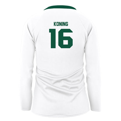 UW Green Bay - NCAA Women's Volleyball : Gillian Koning - White Volleyball Jersey-1