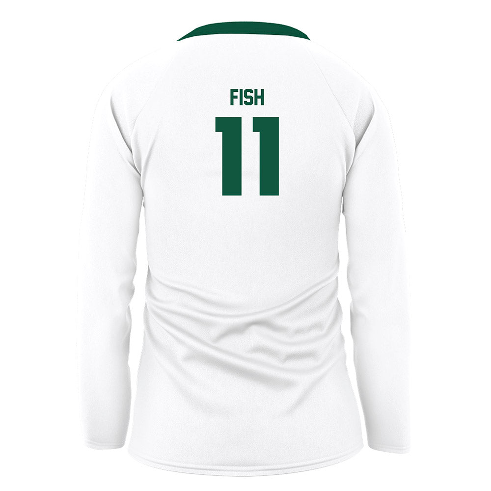 UW Green Bay - NCAA Women's Volleyball : Kirsten Fish - White Volleyball Jersey-1