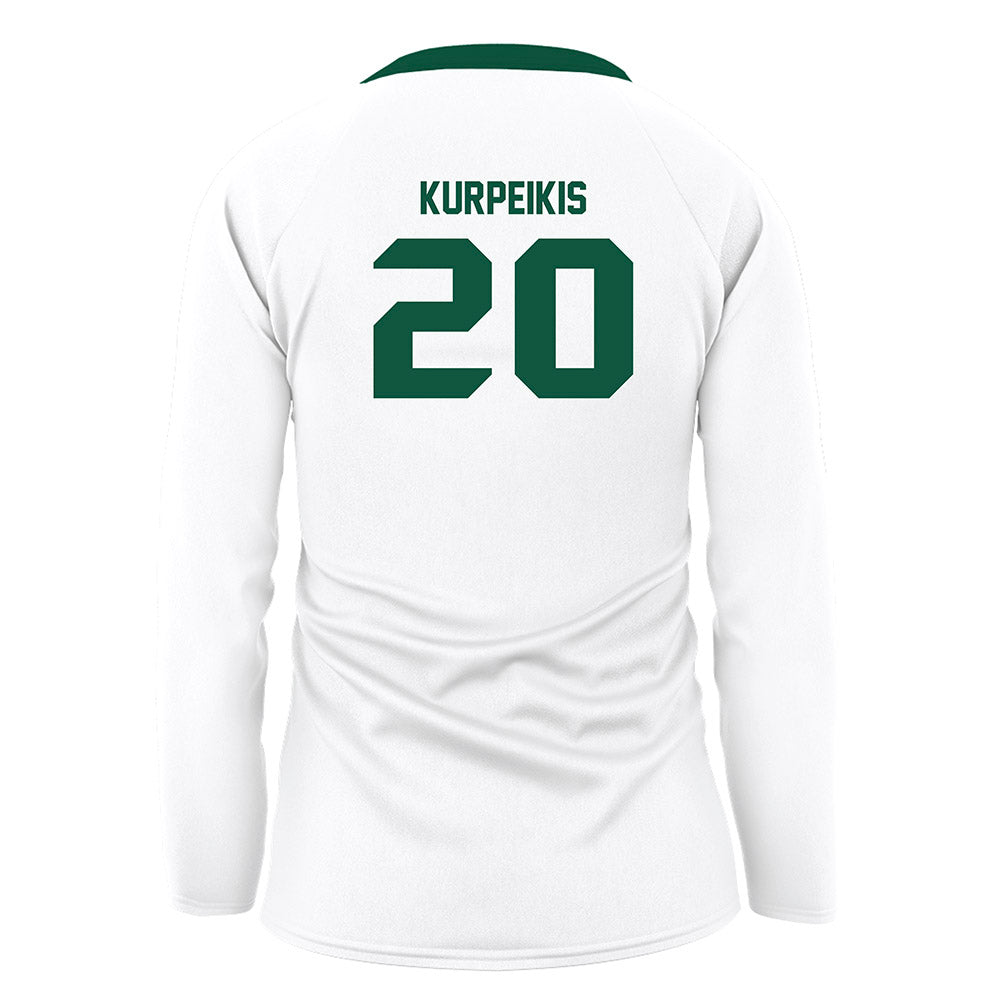 UW Green Bay - NCAA Women's Volleyball : Jessica Kurpeikis - White Volleyball Jersey-1