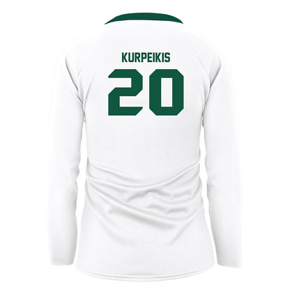 UW Green Bay - NCAA Women's Volleyball : Jessica Kurpeikis - White Volleyball Jersey-1