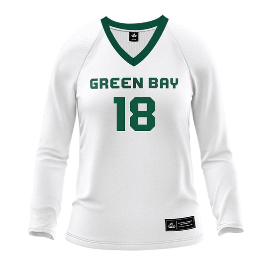 UW Green Bay - NCAA Women's Volleyball : Martina McGrath - White Volleyball Jersey-0