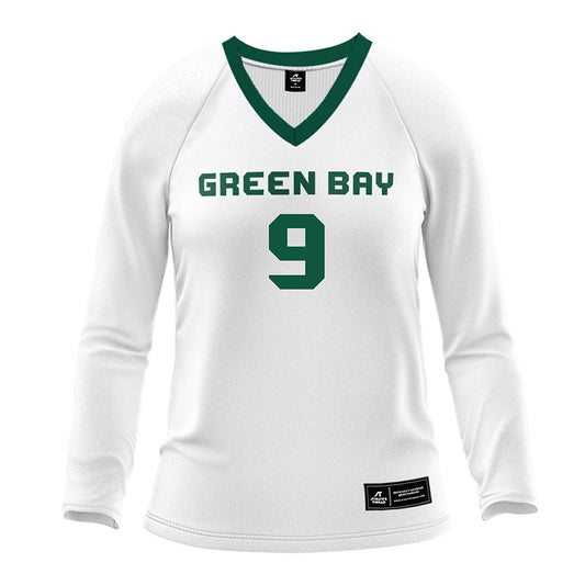 UW Green Bay - NCAA Women's Volleyball : Layla Christian - White Volleyball Jersey-0