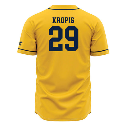East Tennessee State - NCAA Baseball : Tyler Kropis - Gold Jersey-1