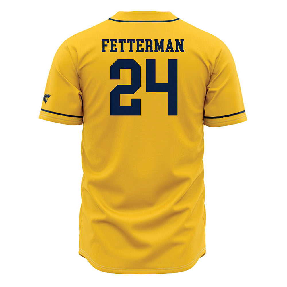 East Tennessee State - NCAA Baseball : Tyler Fetterman - Gold Jersey-1