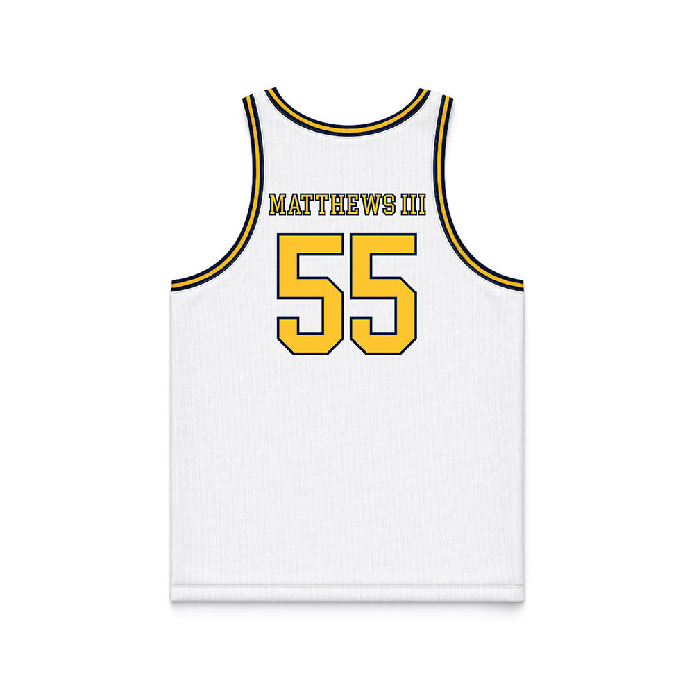 East Tennessee State - NCAA Men's Basketball : Milton Matthews III - White Basketball Jersey-1
