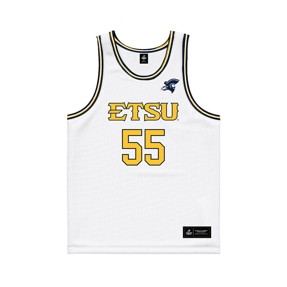 East Tennessee State - NCAA Men's Basketball : Milton Matthews III - White Basketball Jersey-0