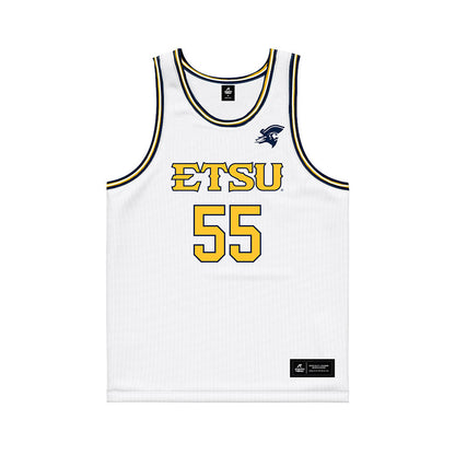 East Tennessee State - NCAA Men's Basketball : Milton Matthews III - White Basketball Jersey-0