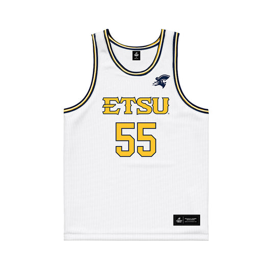 East Tennessee State - NCAA Men's Basketball : Milton Matthews III - White Basketball Jersey-0