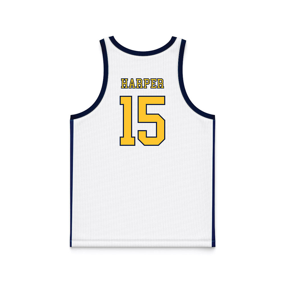 East Tennessee State - NCAA Women's Basketball : Jaidyn Harper - White Basketball Jersey