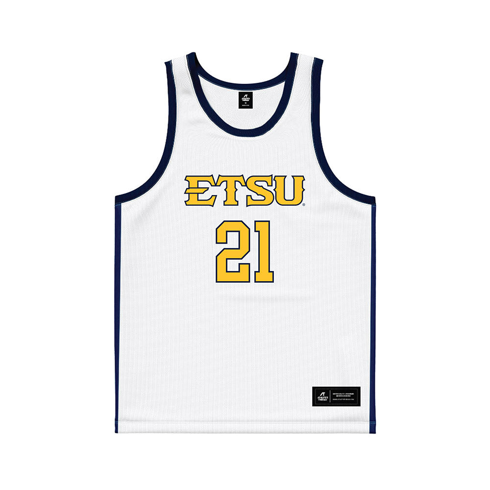 East Tennessee State - NCAA Women's Basketball : Kennedy Younkin - White Basketball Jersey-0
