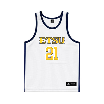 East Tennessee State - NCAA Women's Basketball : Kennedy Younkin - White Basketball Jersey-0