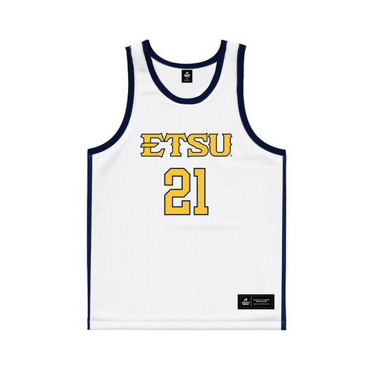 East Tennessee State - NCAA Women's Basketball : Kennedy Younkin - White Basketball Jersey-0