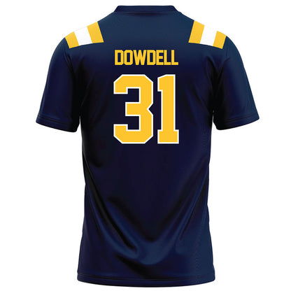 East Tennessee State - NCAA Football : Brycen Dowdell - Navy Football Jersey-1