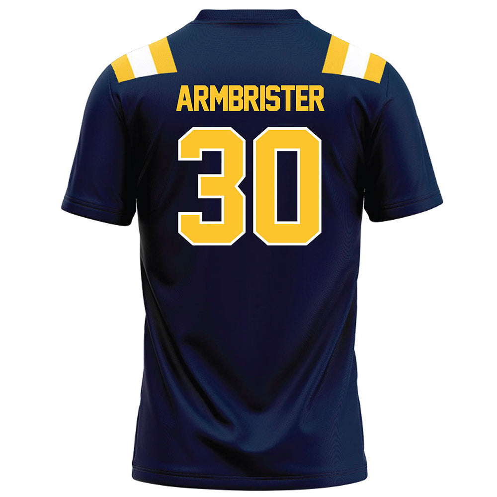 East Tennessee State - NCAA Football : Drew Armbrister - Navy Football Jersey-1