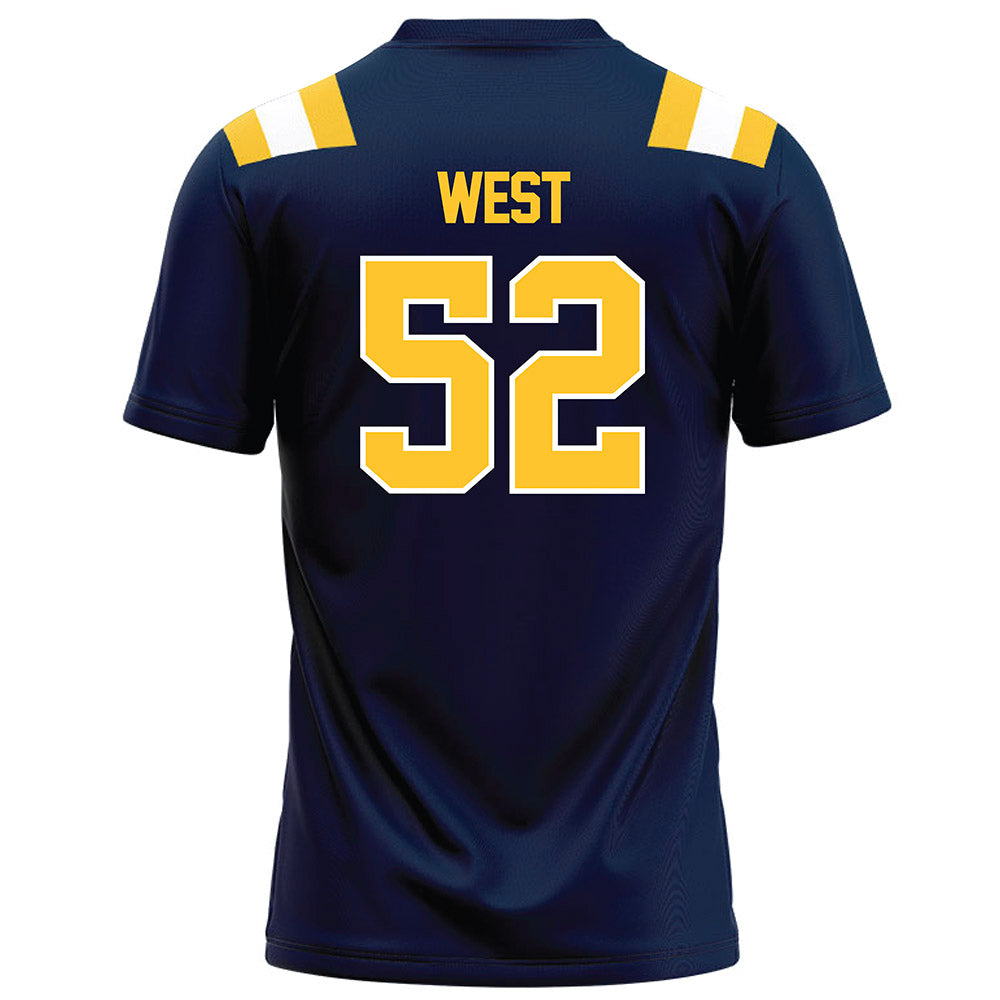 East Tennessee State - NCAA Football : Frank West - Navy Football Jersey-1