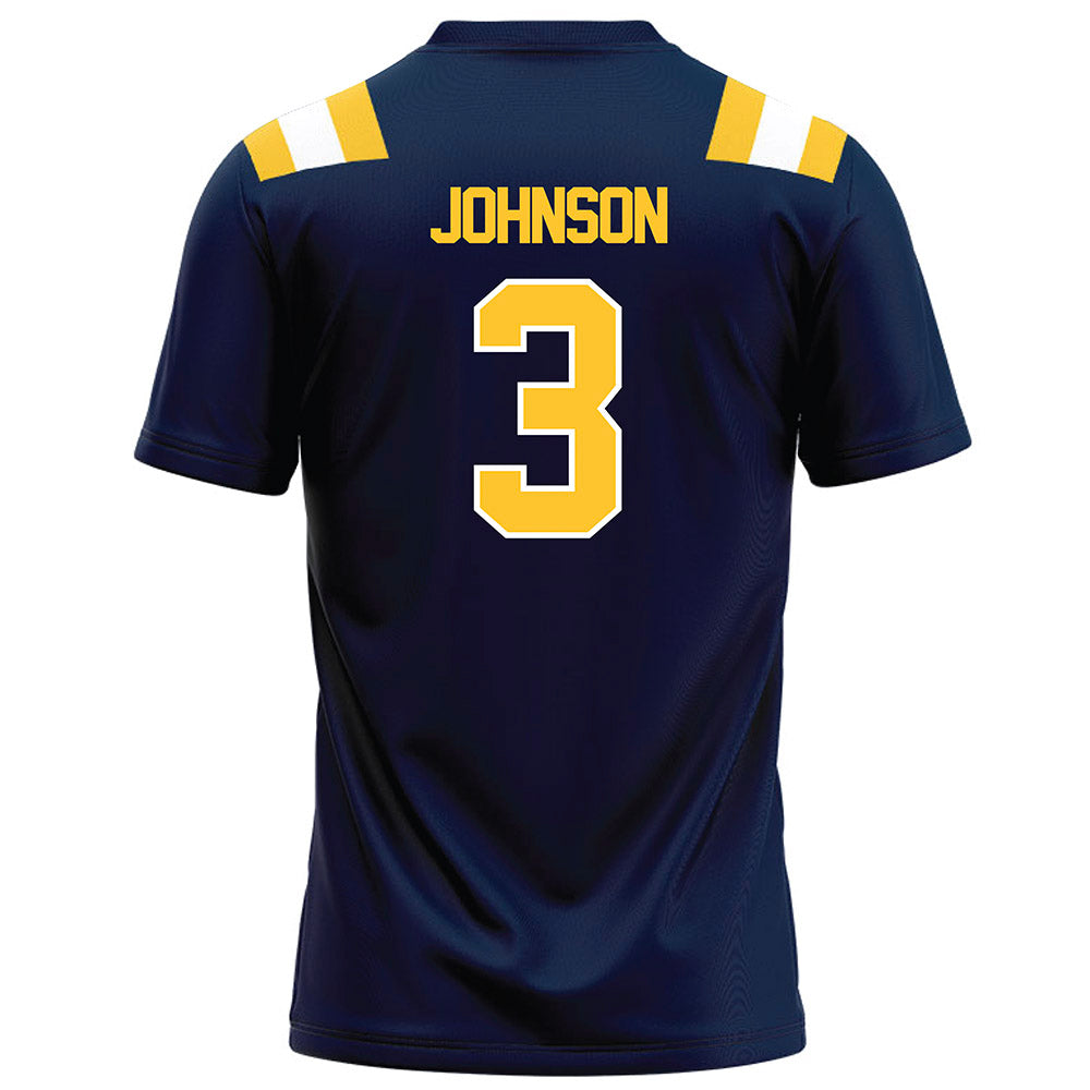 East Tennessee State - NCAA Football : Jarvis Johnson - Navy Football Jersey-1
