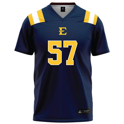 East Tennessee State - NCAA Football : Ty Williams - Navy Football Jersey-0
