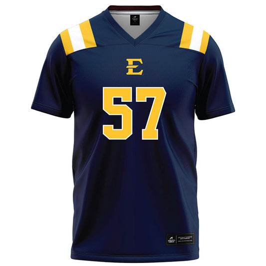 East Tennessee State - NCAA Football : Ty Williams - Navy Football Jersey-0