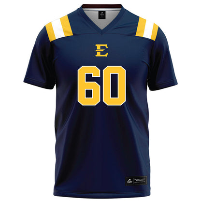 East Tennessee State - NCAA Football : Micah Sumpter - Navy Football Jersey-0