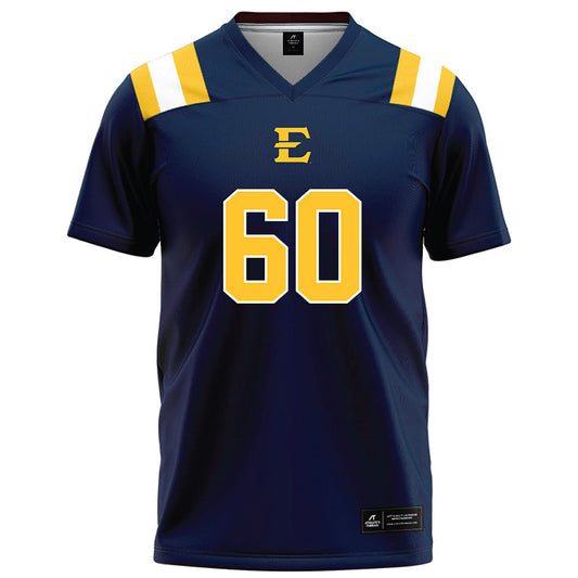 East Tennessee State - NCAA Football : Micah Sumpter - Navy Football Jersey-0