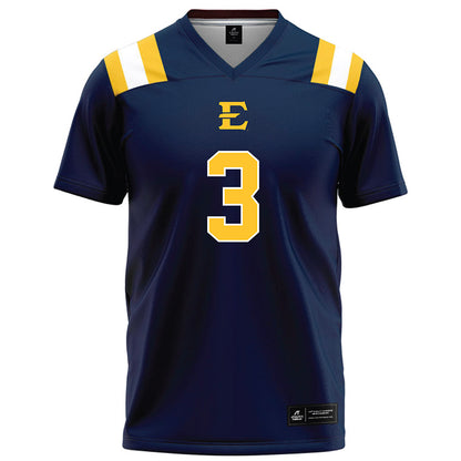 East Tennessee State - NCAA Football : Jarvis Johnson - Navy Football Jersey-0