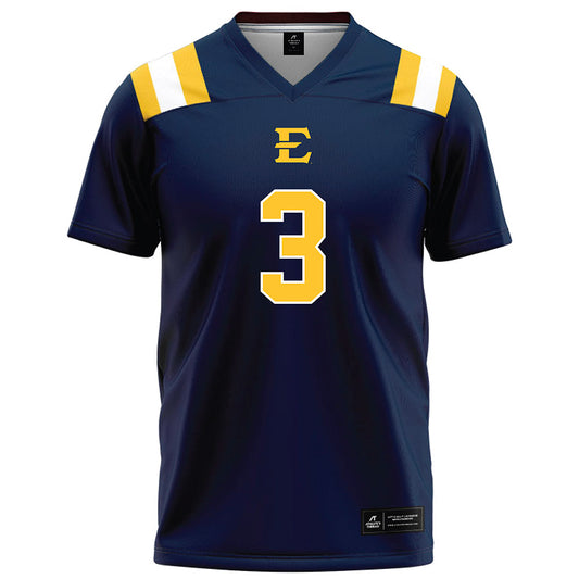 East Tennessee State - NCAA Football : Jarvis Johnson - Navy Football Jersey-0