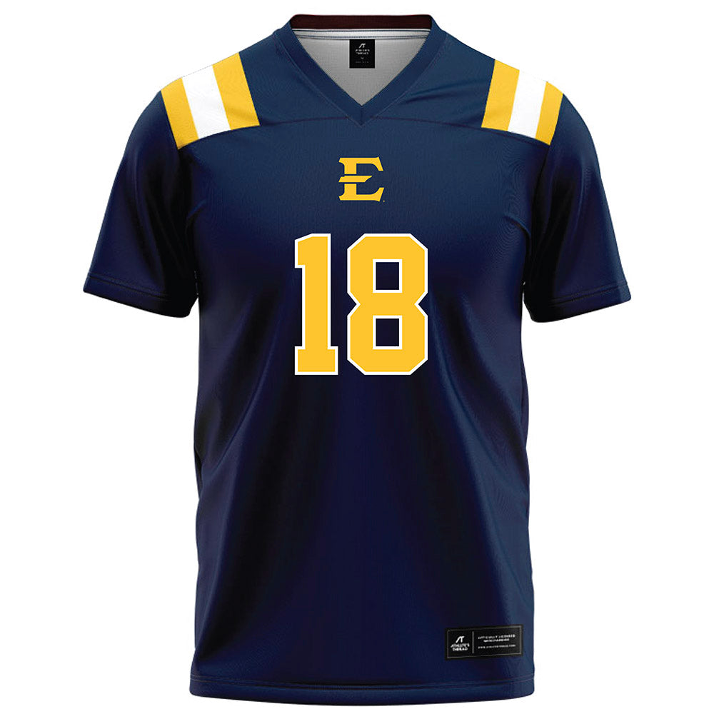 East Tennessee State - NCAA Football : Jayden Scott - Navy Football Jersey-0