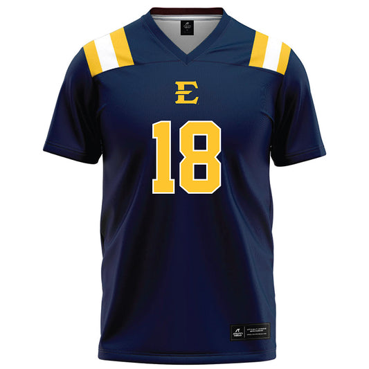 East Tennessee State - NCAA Football : Jayden Scott - Navy Football Jersey-0