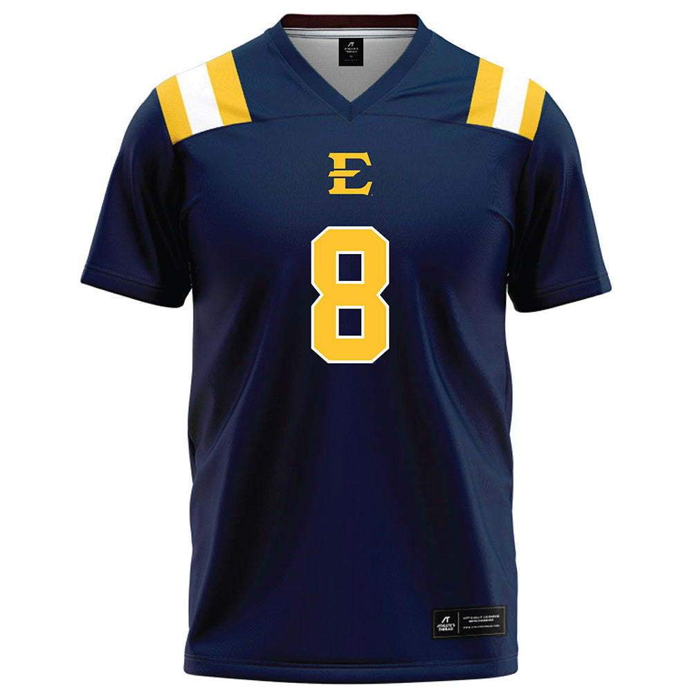 East Tennessee State - NCAA Football : Caleb Cooper - Navy Football Jersey-0
