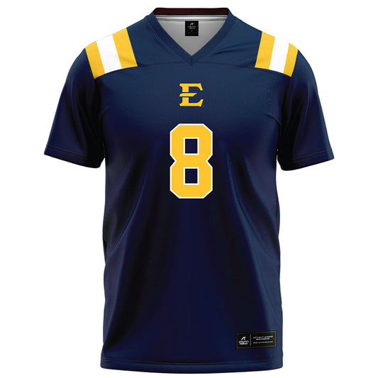 East Tennessee State - NCAA Football : Caleb Cooper - Navy Football Jersey-0