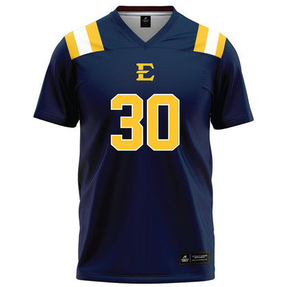 East Tennessee State - NCAA Football : Drew Armbrister - Navy Football Jersey-0