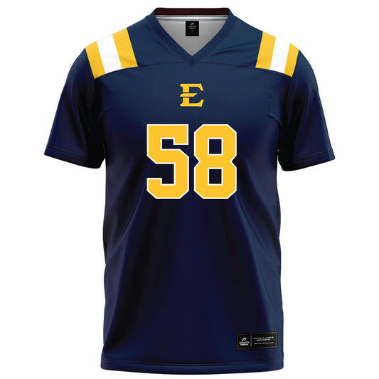 East Tennessee State - NCAA Football : Maddox Radcliffe - Navy Football Jersey-0