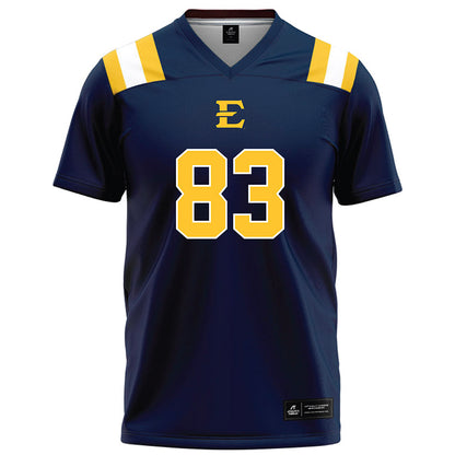 East Tennessee State - NCAA Football : Will Hagelgan - Navy Football Jersey-0