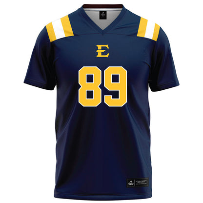 East Tennessee State - NCAA Football : Billy Lyons - Navy Football Jersey-0