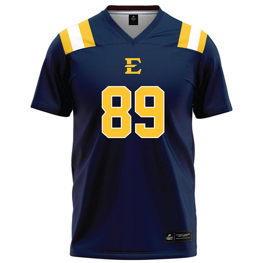 East Tennessee State - NCAA Football : Billy Lyons - Navy Football Jersey-0