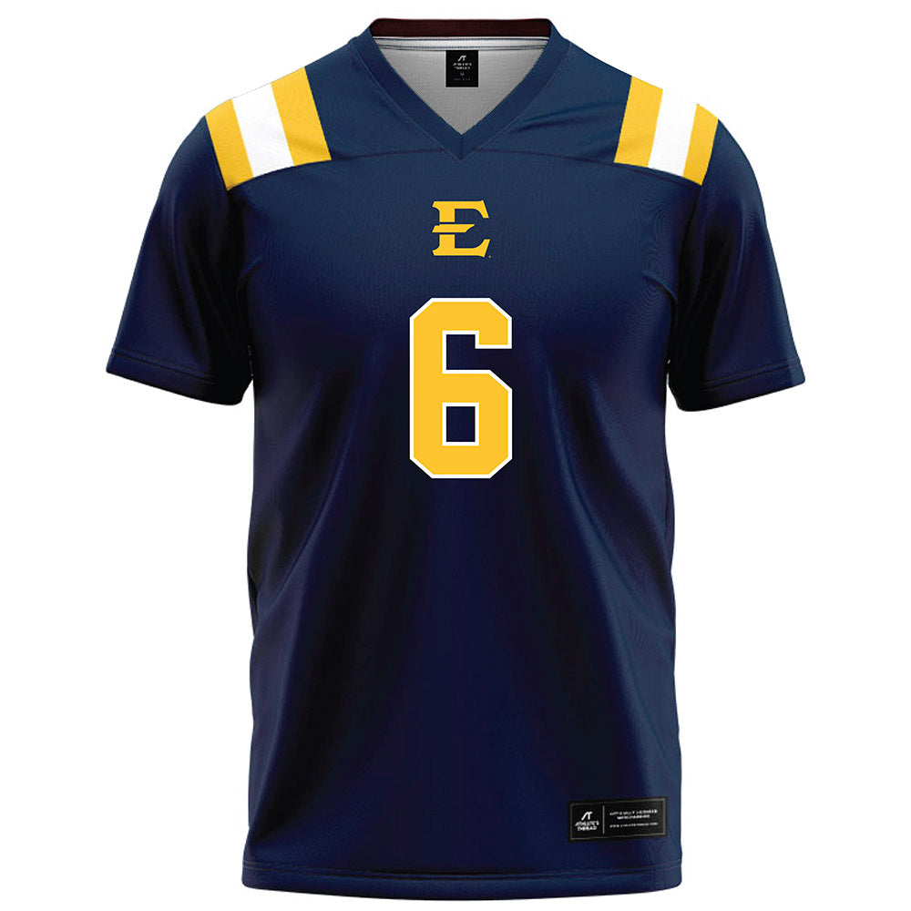 East Tennessee State - NCAA Football : Jivon Oggs - Navy Football Jersey-0