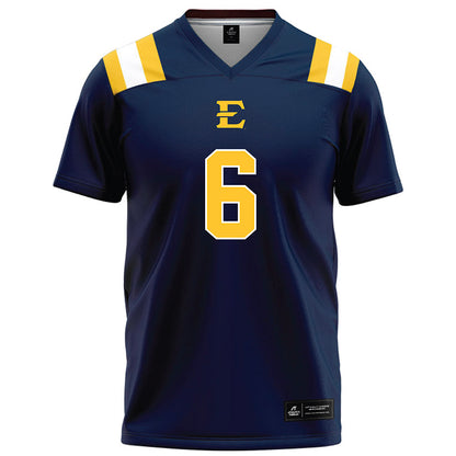 East Tennessee State - NCAA Football : Jivon Oggs - Navy Football Jersey-0