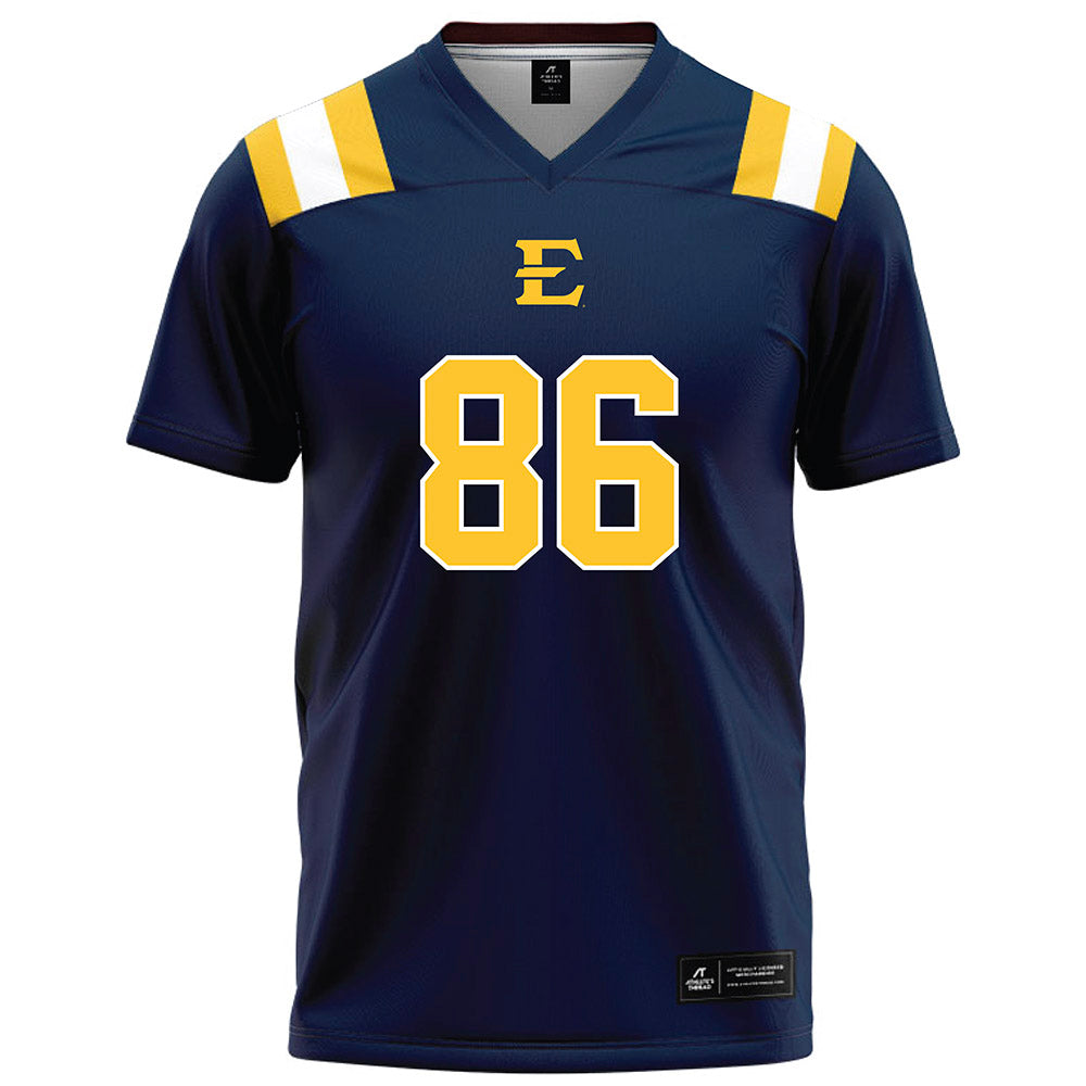 East Tennessee State - NCAA Football : Peyton Rowe - Navy Football Jersey-0