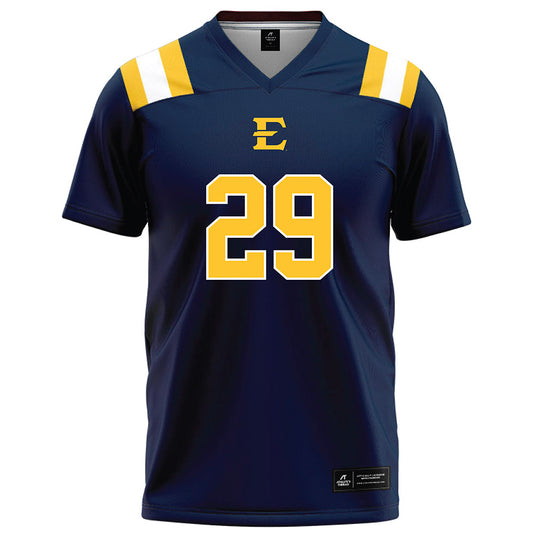 East Tennessee State - NCAA Football : Elijah Taylor - Navy Football Jersey-0