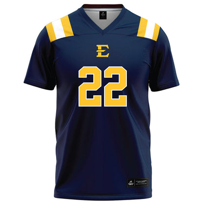 East Tennessee State - NCAA Football : Jayden Wilson-Abrams - Navy Football Jersey-0