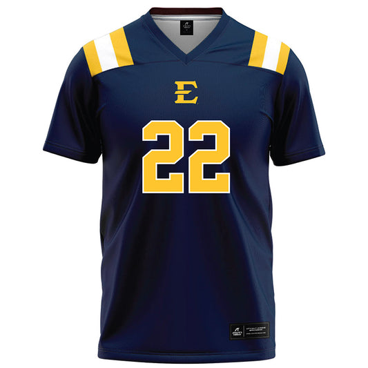 East Tennessee State - NCAA Football : Jayden Wilson-Abrams - Navy Football Jersey-0