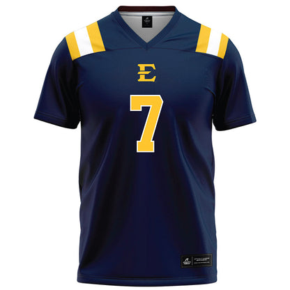 East Tennessee State - NCAA Football : Jaiden Daniels - Navy Football Jersey-0